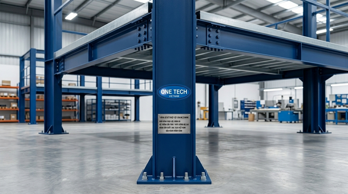 Cột trụ chịu lực của kệ sàn mezzanine