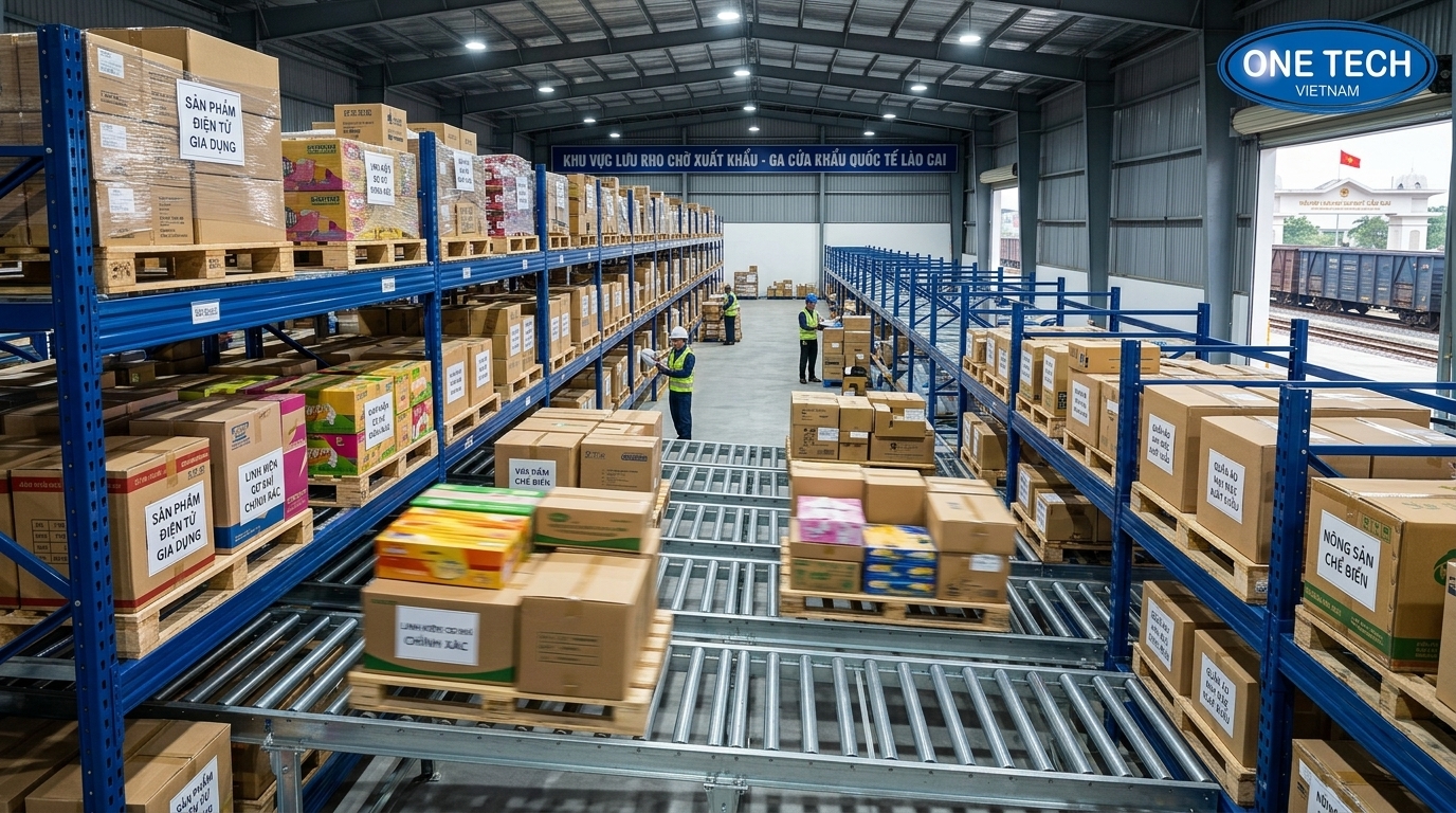 Kệ Flow rack cho kho xuất nhập khẩu tại Lào Cai Kệ Flow rack cho kho xuất nhập khẩu tại Lào Cai