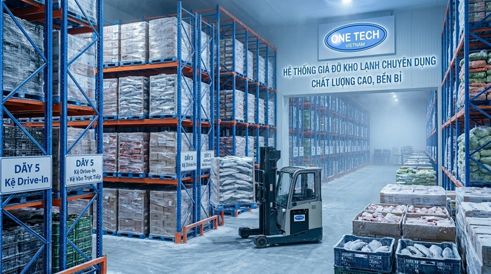 Kệ kho lạnh công nghiệp tải trọng nặng cho kho pallet tại Lào Cai