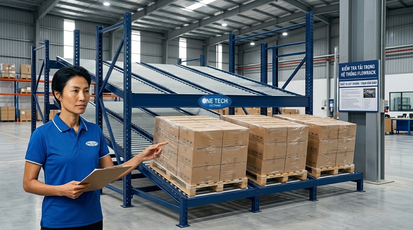 Nghiệm thu thử tải kệ Flowrack tại kho Lào Cai Nghiệm thu thử tải kệ Flowrack tại kho Lào Cai