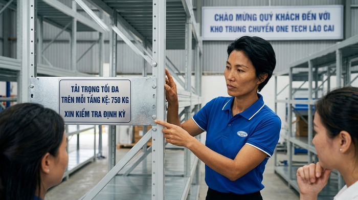 Bàn giao kệ kho trung chuyển Lào Cai Bàn giao kệ kho trung chuyển Lào Cai sau khi lắp đặt và kiểm tra an toàn