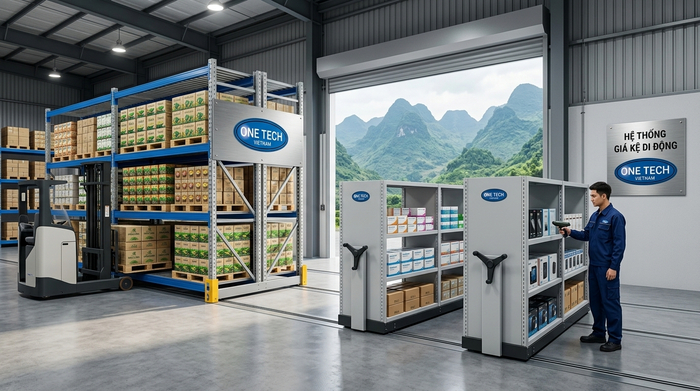 Các loại kệ kho di động phù hợp với kho hàng tại Lào Cai