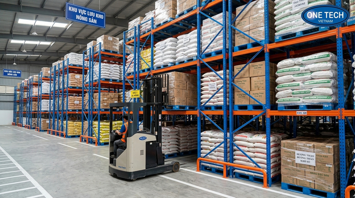 Kệ Double Deep lưu trữ nông sản đóng pallet tại Lào Cai