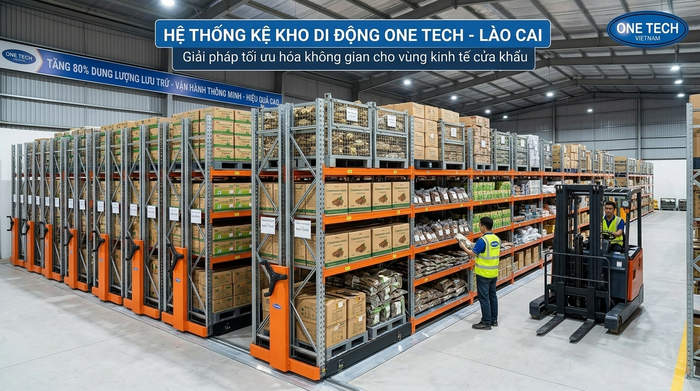 Kệ kho di động Lào Cai giúp tối ưu mặt bằng kho hàng