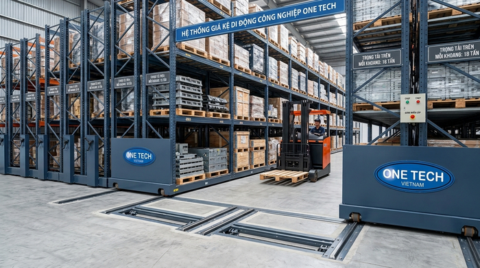 Kệ Mobile Rack tải nặng cho kho pallet tại Lào Cai