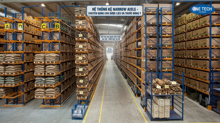 Kệ Narrow Aisle bảo quản hàng hóa vùng cao Kệ Narrow Aisle bảo quản nông sản và dược liệu tại vùng cao