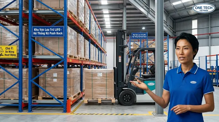 Cơ chế hoạt động của kệ push back Lào Cai trong kho pallet
