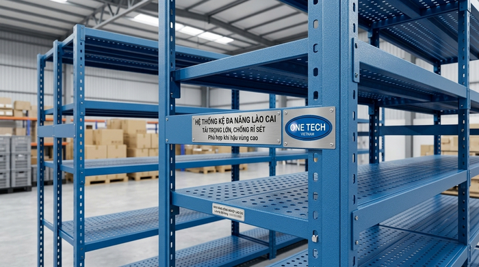 Kệ sắt v lỗ sơn tĩnh điện chống rỉ tại Lào Cai