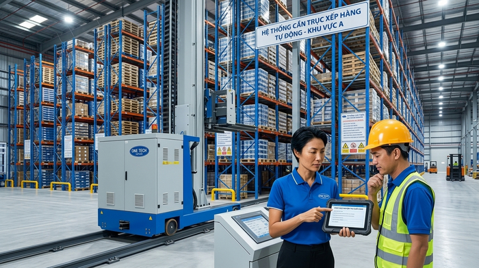 Nghiệm thu bàn giao Stacker-Crane Nghiệm thu và bàn giao hệ thống Stacker-Crane sau lắp đặt
