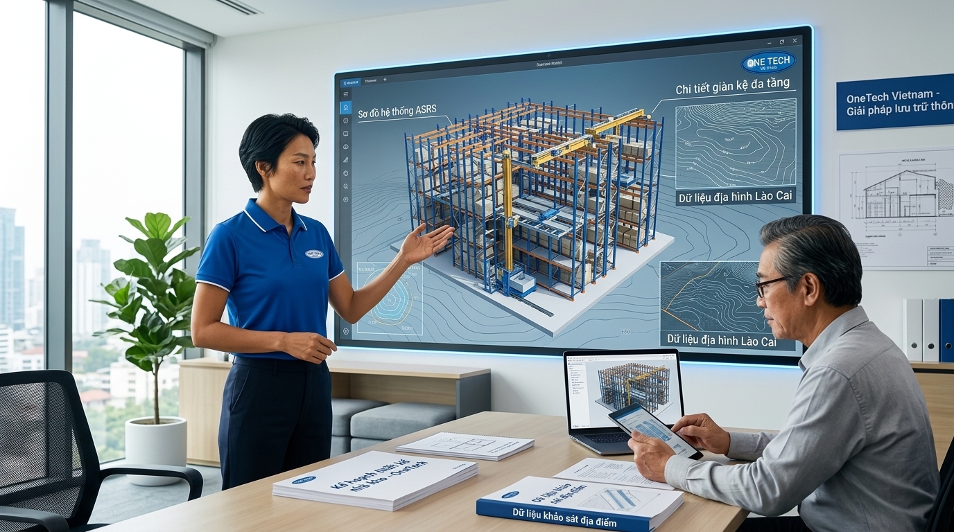 Quy trình triển khai kệ kho ASRS Lào Cai Quy trình khảo sát, thiết kế, lắp đặt và bảo trì kệ kho ASRS tại Lào Cai