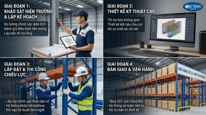 Quy trình lắp đặt Kệ Selective Lào Cai Quy trình lắp đặt Kệ Selective Lào Cai từ khảo sát thiết kế đến bàn giao
