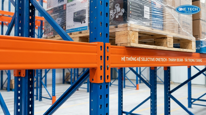 Thanh beam kệ Selective chịu tải nặng Thanh beam kệ Selective chịu tải nặng cho kho hàng tại Lào Cai