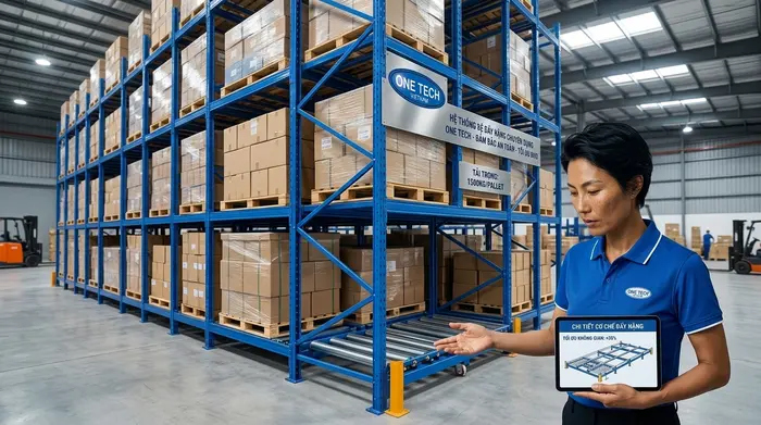 Tư vấn thiết kế kệ push back Lào Cai bởi Kệ kho hàng Lào Cai OneTech