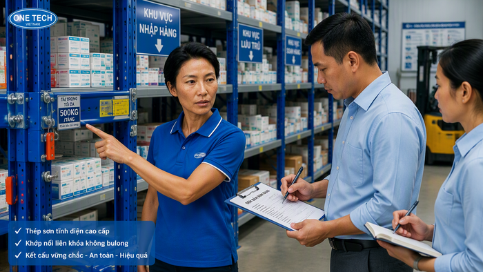 Bàn giao kệ kho dược phẩm Bàn giao và đào tạo vận hành kệ kho dược phẩm sau lắp đặt