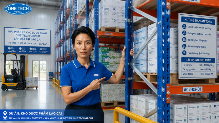 Dự án kệ kho dược phẩm Lào Cai OneTech Giải pháp kệ kho dược phẩm Lào Cai do OneTech tư vấn và lắp đặt