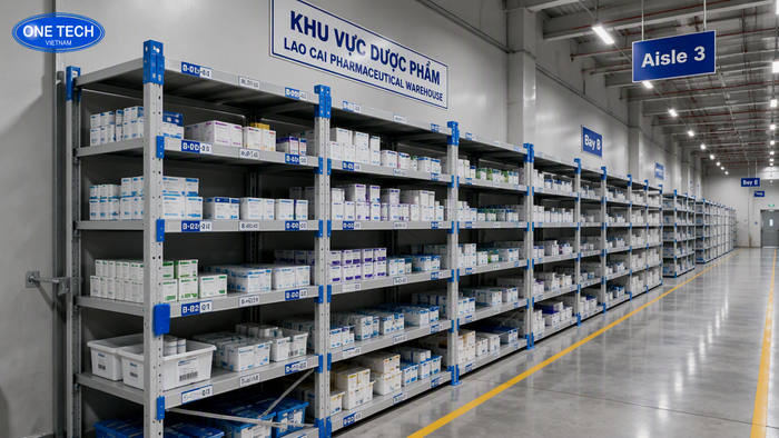 Kệ trung tải kho dược phẩm Lào Cai Kệ trung tải cho kho thuốc đóng thùng tại Lào Cai