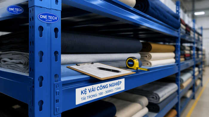Nghiệm thu tải trọng kệ chứa vải theo checklist an toàn Kiểm tra tải trọng kệ chứa vải trước khi bàn giao