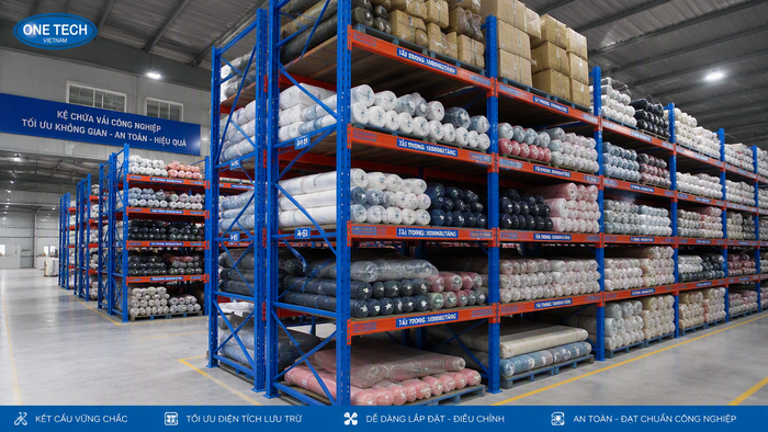 Bố trí kệ để vải giúp tăng mật độ lưu trữ Tối ưu mật độ lưu trữ kho vải bằng hệ thống kệ