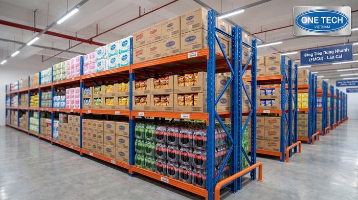 Kệ kho FMCG Lào Cai tối ưu lưu trữ hàng tiêu dùng nhanh Kệ kho FMCG Lào Cai cho hàng tiêu dùng nhanh trong kho phân phối